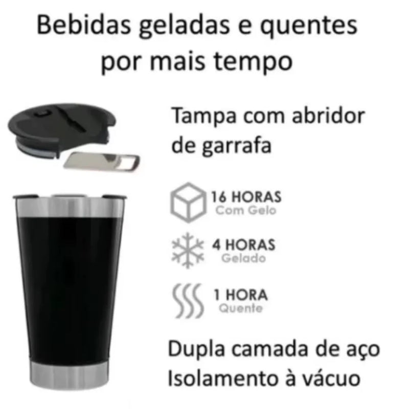 Copo Térmico 473 mL: Versatilidade para Todas as Bebidas!