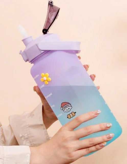 Garrafa Squeeze de Água 2L com Canudo - Praticidade e Estilo!