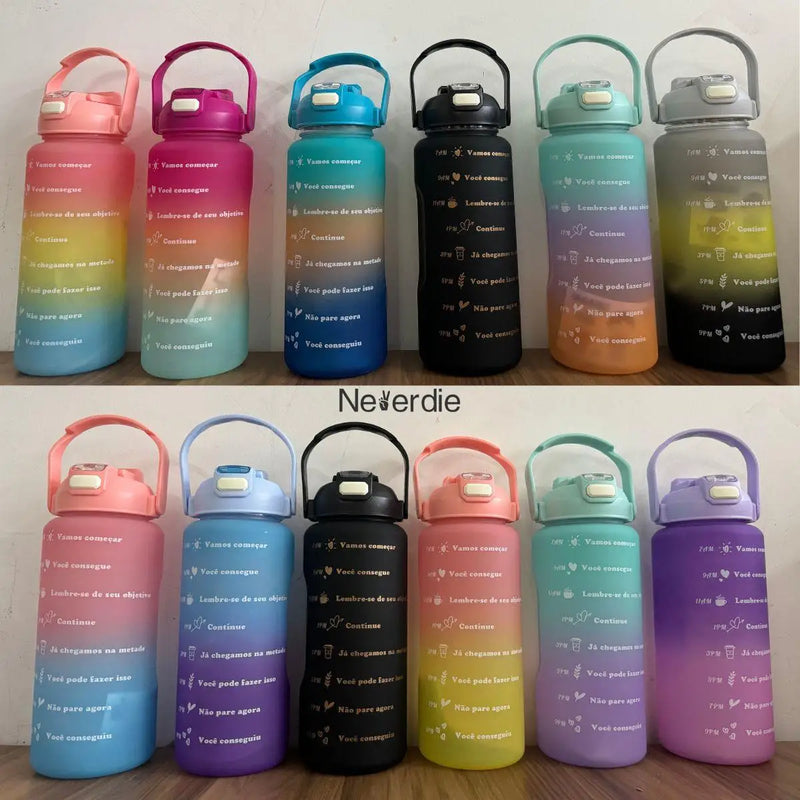 Garrafa Squeeze de Água 2L com Canudo - Praticidade e Estilo!