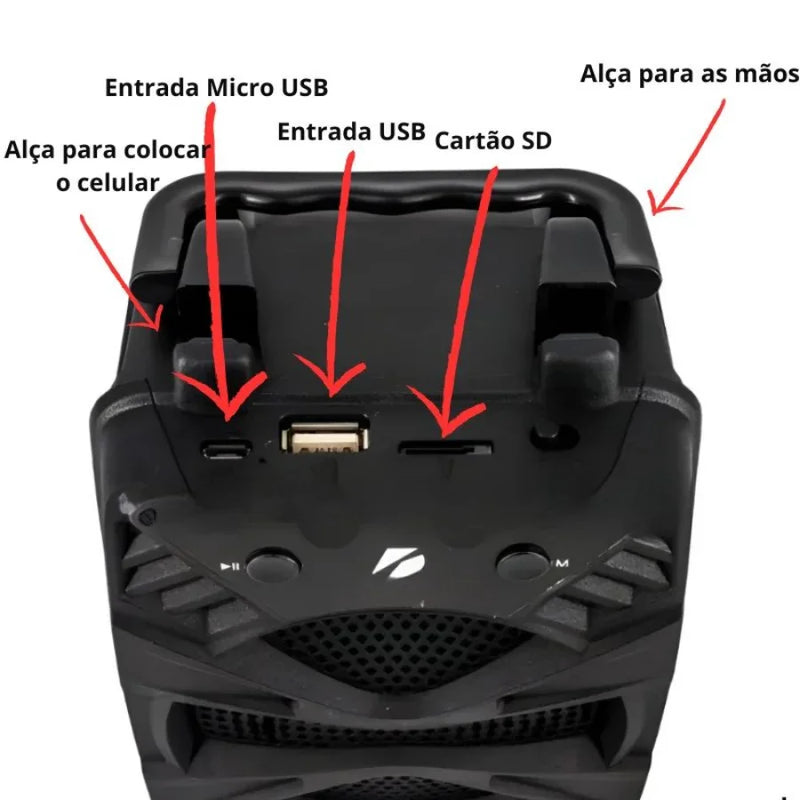 Caixa de Som Portátil KTS-1337 KIMISO