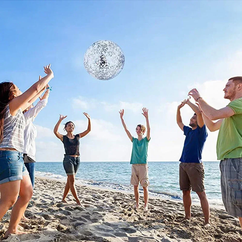 Bola de Praia Inflável Glitter - Diversão Brilhante para o Verão