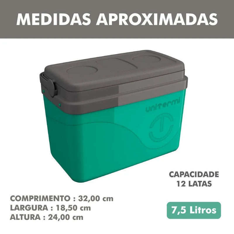 Caixa Térmica Cooler Unitermi 7,5 Litros: Seu Companheiro Ideal para Aventura!