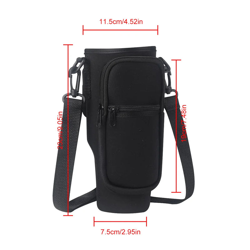 Bolsa Portátil para Garrafa de Água com Bolso para Telefone - Estilo e Praticidade!
