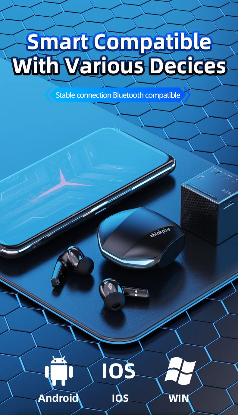 Fones de Ouvido Lenovo-GM2 Pro Sem Fio