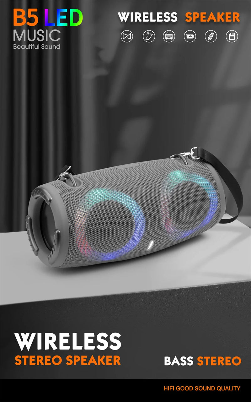 Alto-Falante Bluetooth Portátil COOMAER: Sua Festa na Praia Começa Aqui!