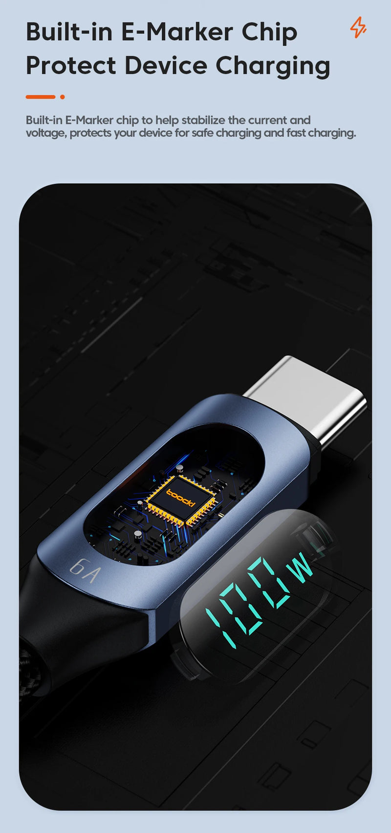 Cabo Toocki Tipo C para USB Tipo C
