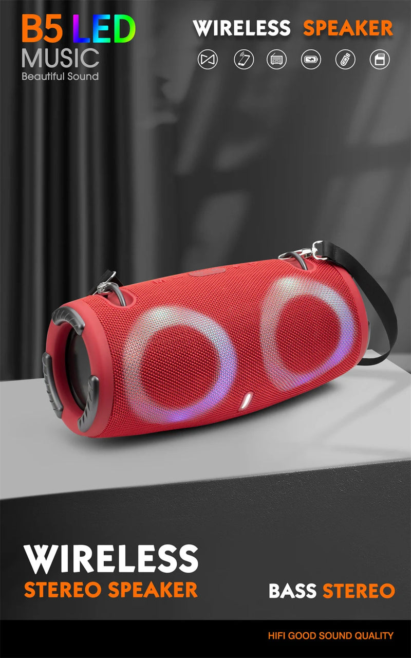 Alto-Falante Bluetooth Portátil COOMAER: Sua Festa na Praia Começa Aqui!