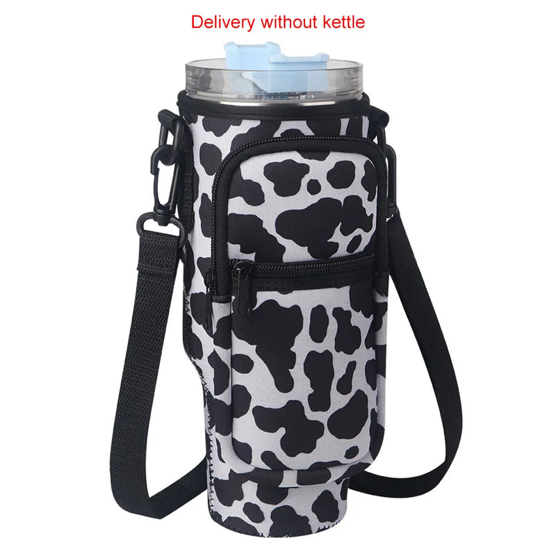 Bolsa Portátil para Garrafa de Água com Bolso para Telefone - Estilo e Praticidade!