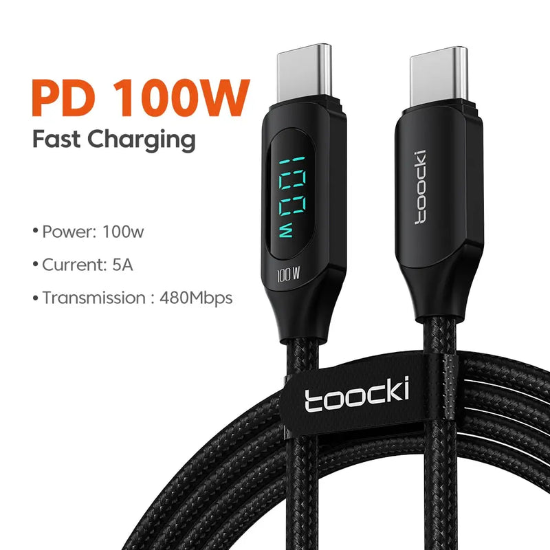 Cabo Toocki Tipo C para USB Tipo C