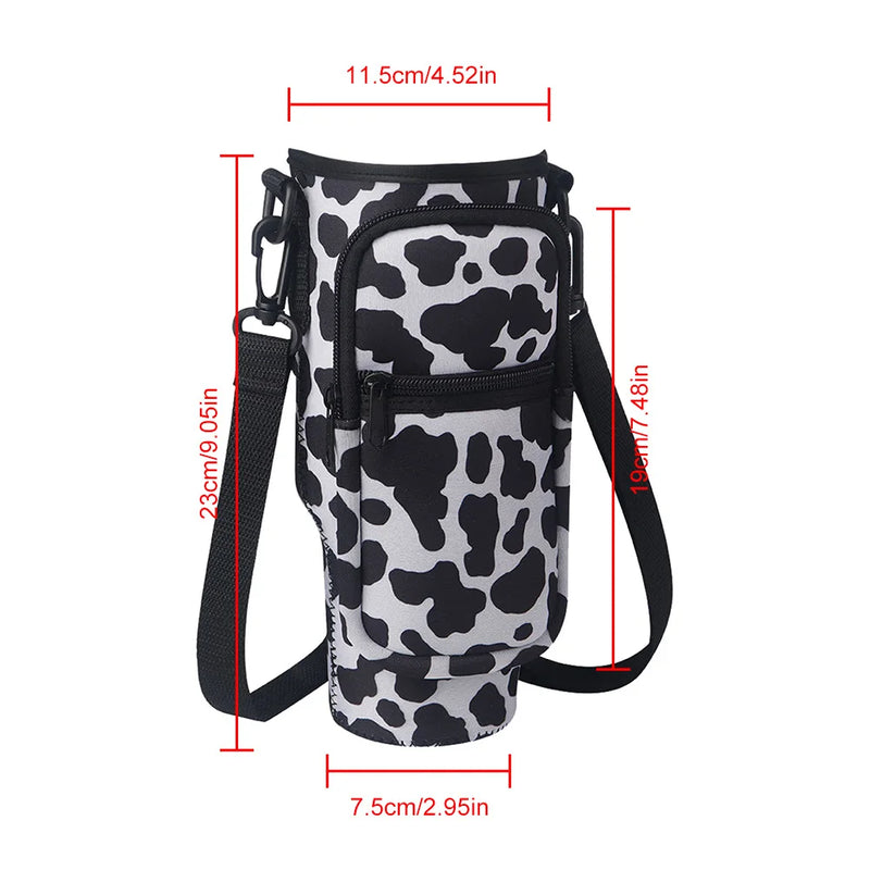 Bolsa Portátil para Garrafa de Água com Bolso para Telefone - Estilo e Praticidade!