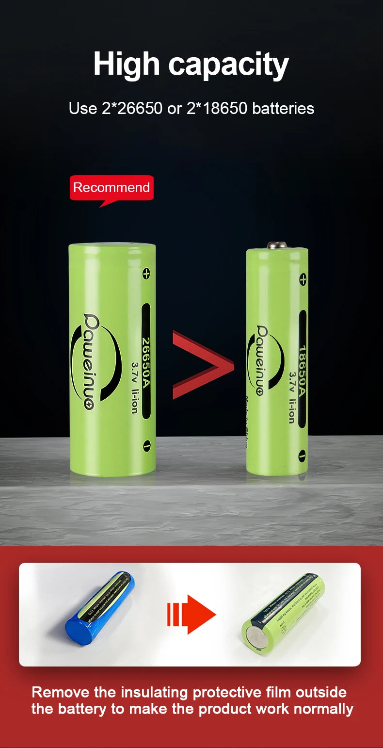 Lanterna XHP360 Super Brilhante - 15.000.000 LM - USB Recarregável