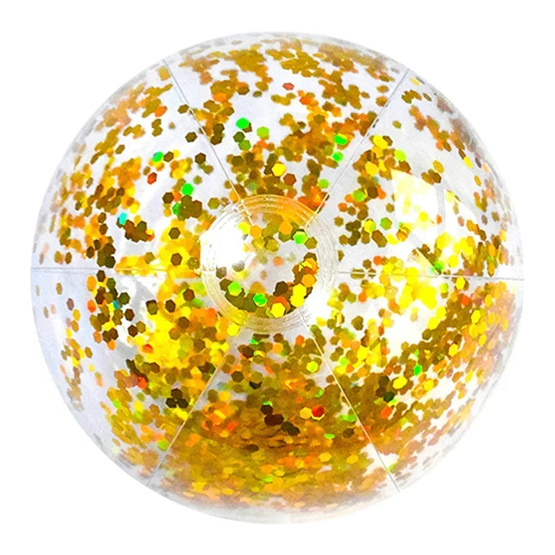 Bola de Praia Inflável Glitter - Diversão Brilhante para o Verão