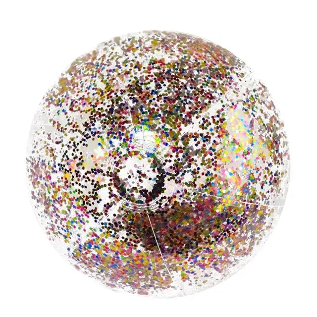 Bola de Praia Inflável Glitter - Diversão Brilhante para o Verão