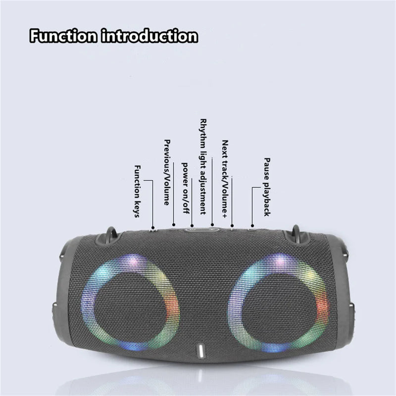 Alto-Falante Bluetooth Portátil COOMAER: Sua Festa na Praia Começa Aqui!