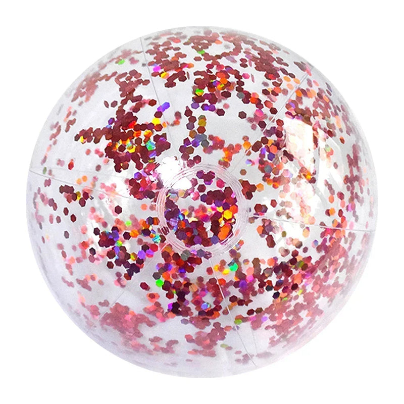 Bola de Praia Inflável Glitter - Diversão Brilhante para o Verão