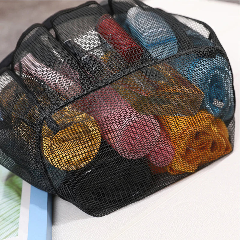 Saco de Chuveiro de Malha - Organizador Portátil para Higiene Pessoal