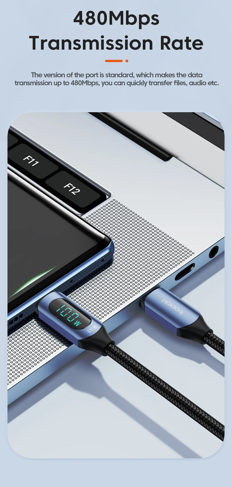 Cabo Toocki Tipo C para USB Tipo C