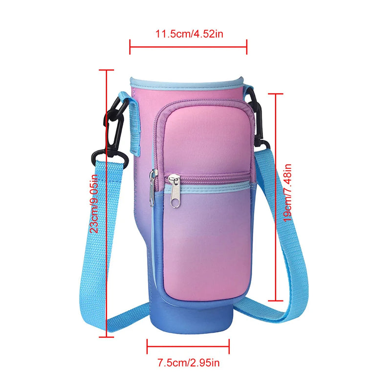 Bolsa Portátil para Garrafa de Água com Bolso para Telefone - Estilo e Praticidade!