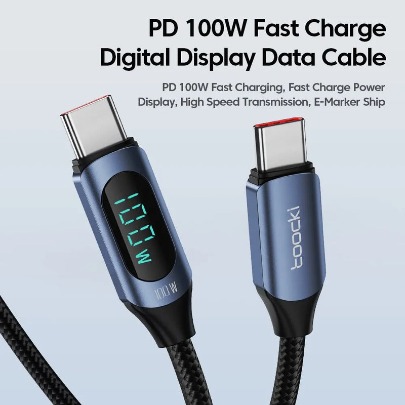 Cabo Toocki Tipo C para USB Tipo C