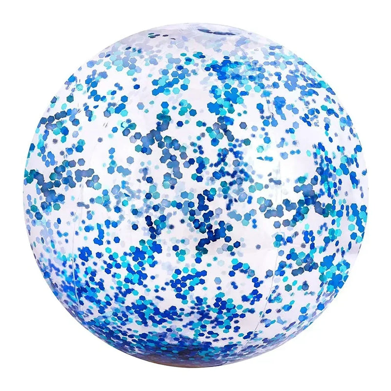 Bola de Praia Inflável Glitter - Diversão Brilhante para o Verão