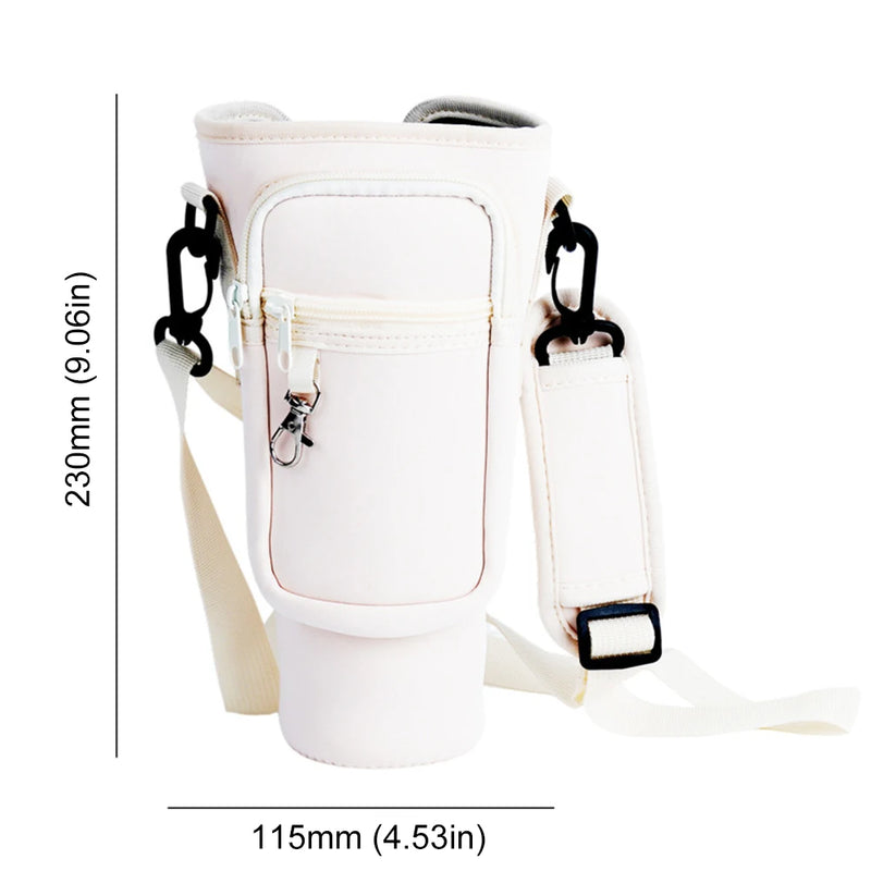 Bolsa Portátil para Garrafa de Água com Bolso para Telefone - Estilo e Praticidade!