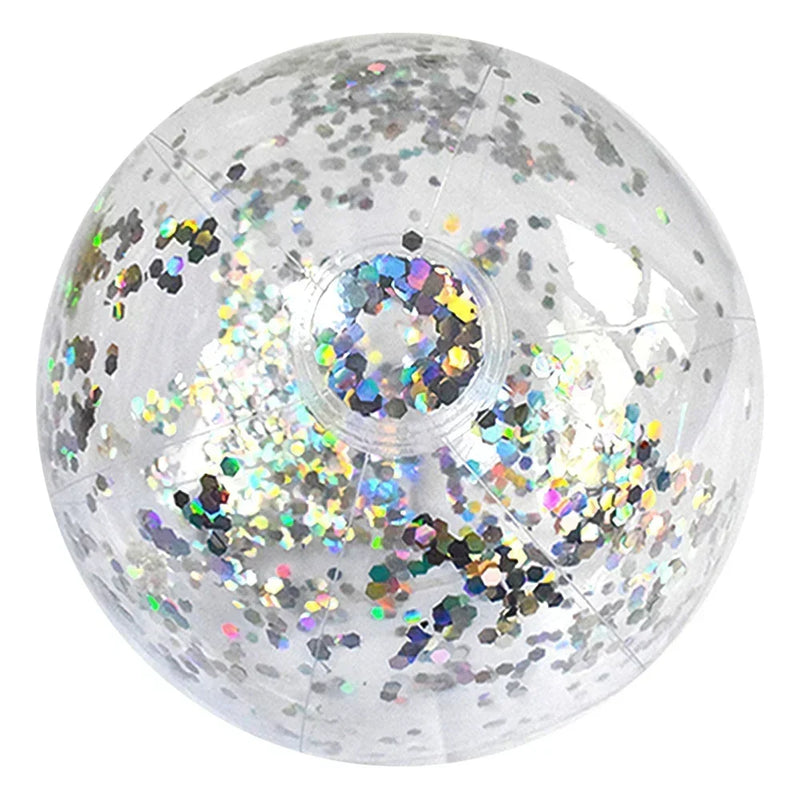 Bola de Praia Inflável Glitter - Diversão Brilhante para o Verão